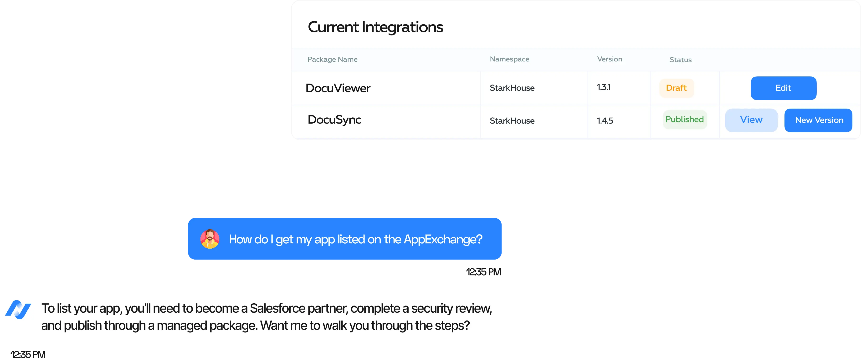 AppExchange solution illustration